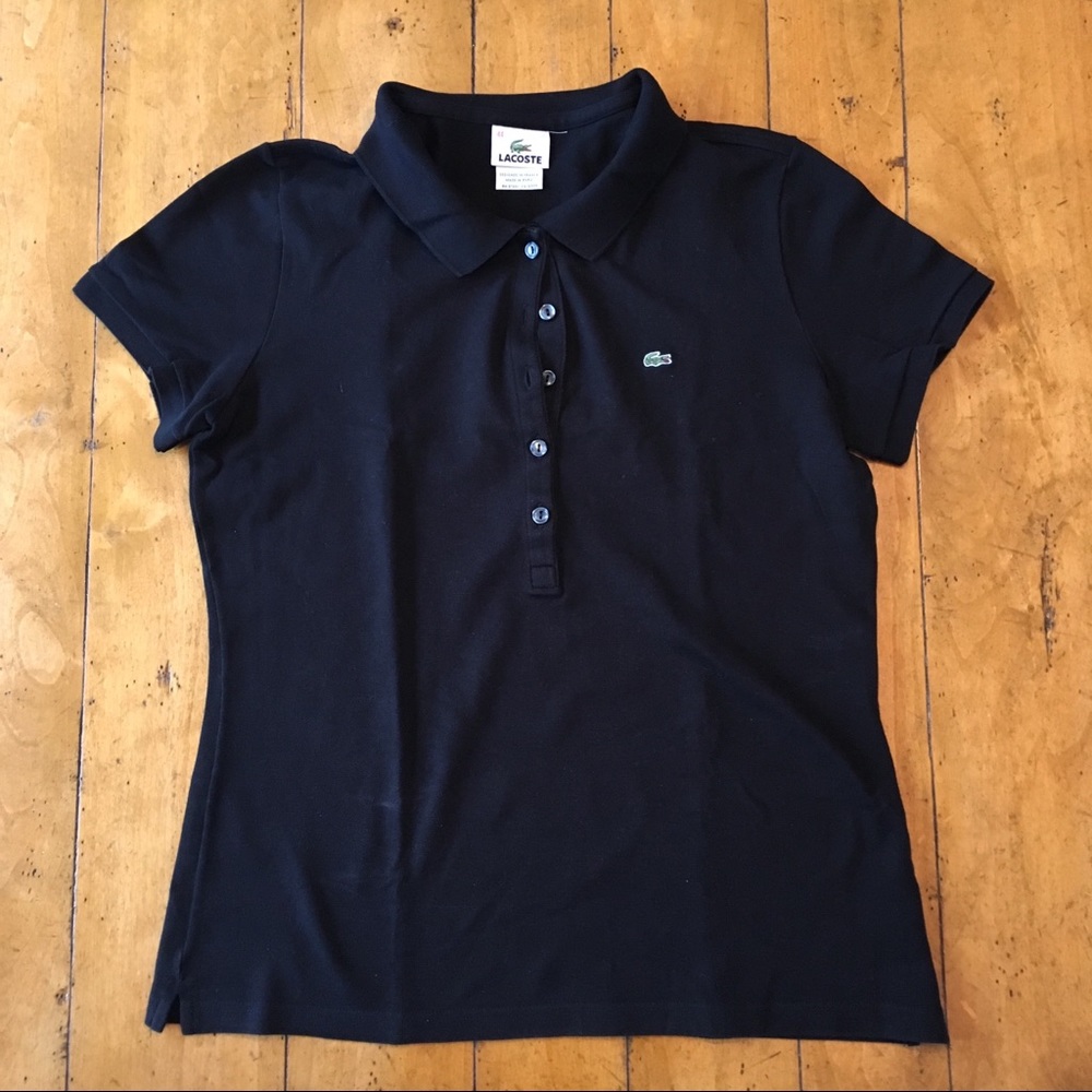 Lacoste Black Short Sleeve Size 12